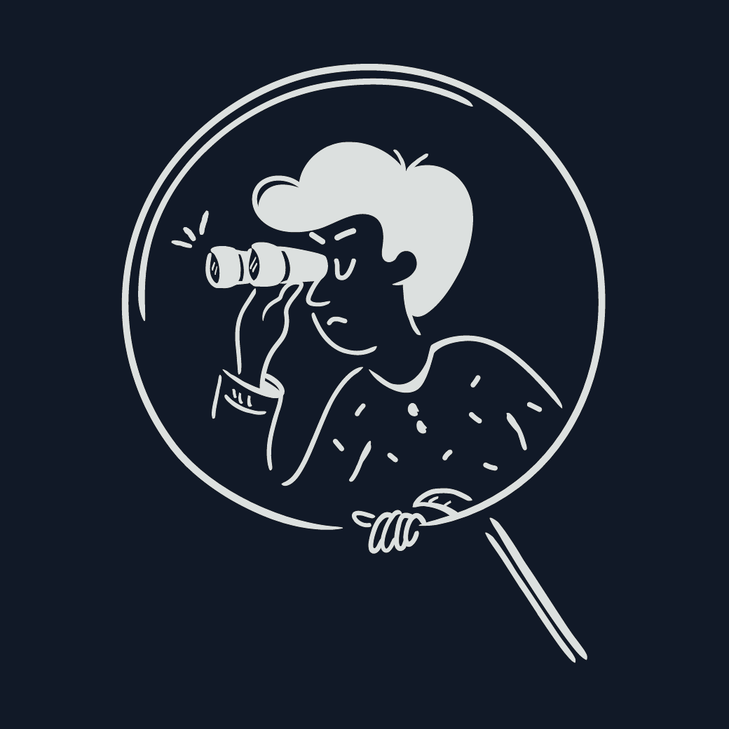 Person looking through binoculars